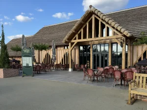 Terrace of Le Canard Toqué restaurant at Bucolia, ZooParc de Beauval